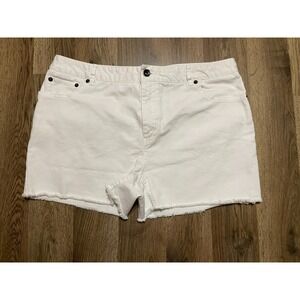 Axcess Shorts, Women's Size 12, White, Frayed Hem, Stretch
